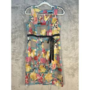 Y2K Bentley A Babydoll Dress Size 0 Chiffon Retro Graphic Ladies Twee Academia